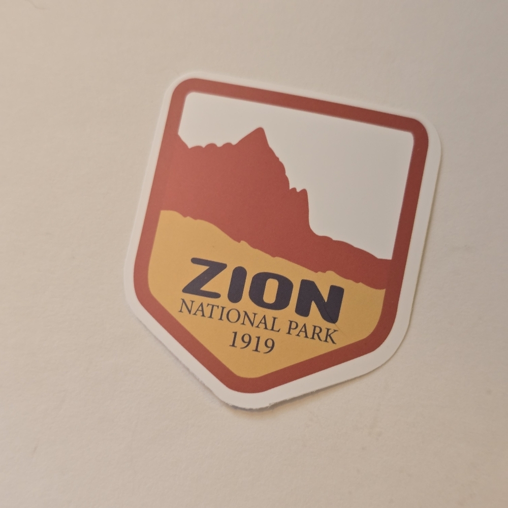 10/$10 Zion National Park Sticker - Red and Tan